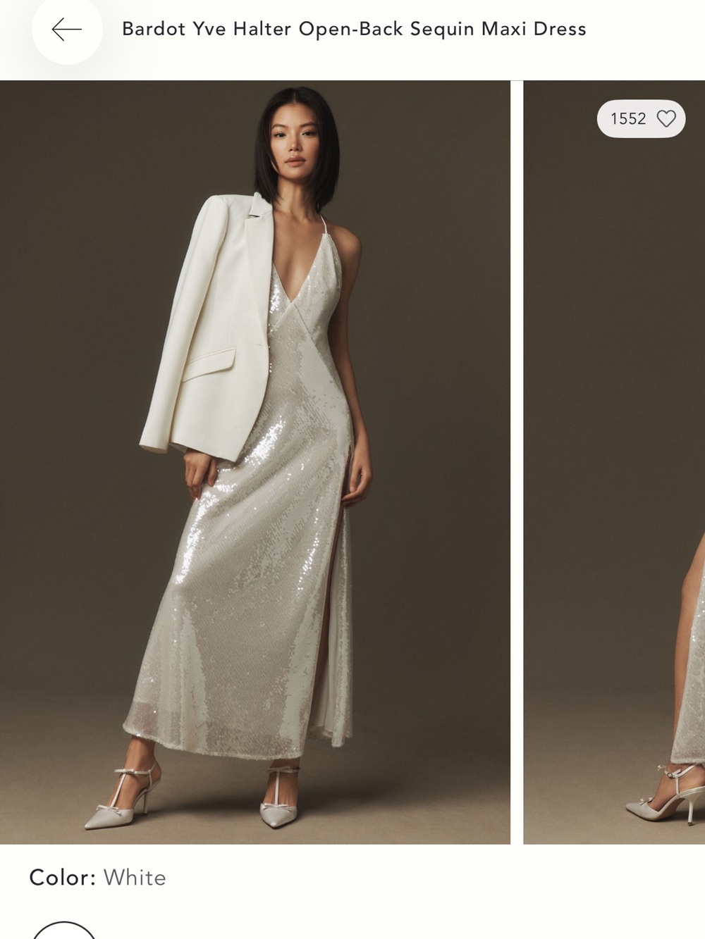 Bardot Yve Halter Open-Back Sequin Maxi Dress